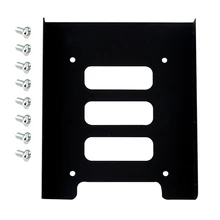 Suporte adaptador de metal para pc, portátil, 2.5 polegadas ssd hdd para 3.5 polegadas, doca, suporte de 8 parafusos, disco rígido gabinete de disco rígido