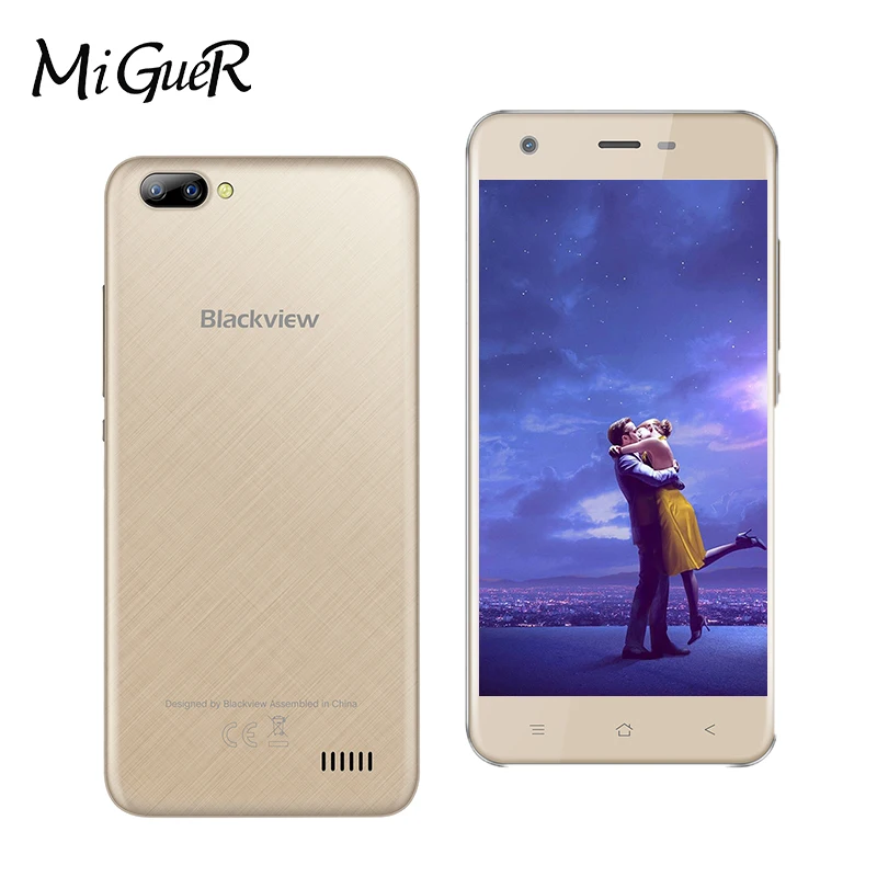Blackview A7 5 0 дюйма мобильного телефона 2800 mAh Android 7 MT6580A 4 ядра 1 ГБ Оперативная память 8