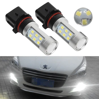 

2Pcs P13W PSX26W Car High Power LED Bulbs Daytime Running Light Fog Lamps For Peugeot 508 2011 2012 2013 2014 2015