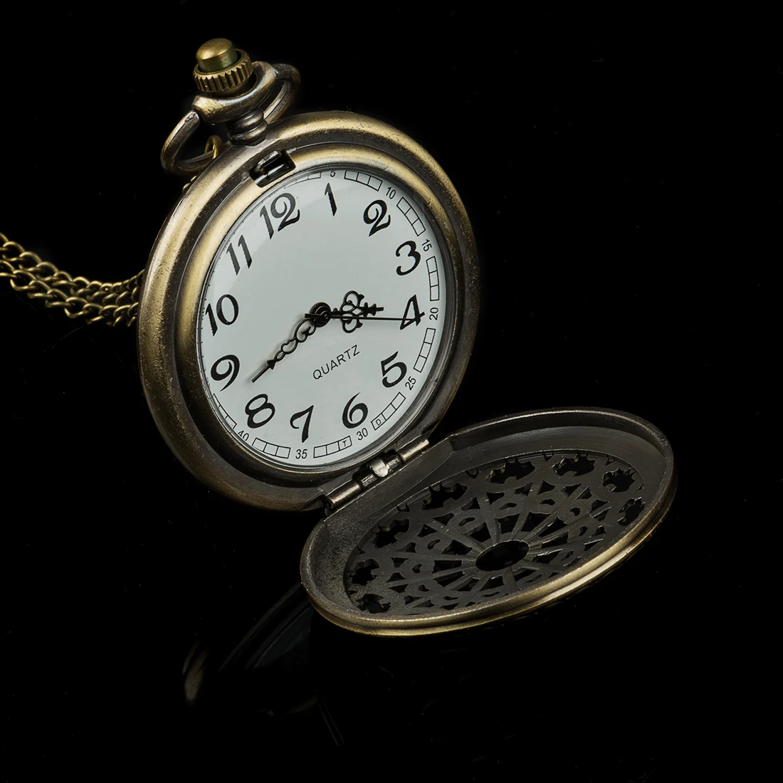 Механические часы ручной обмотки паутины карманные часы с цепочкой ожерелье, подвеска, стимпанк часовое ожерелье под античную бронзу