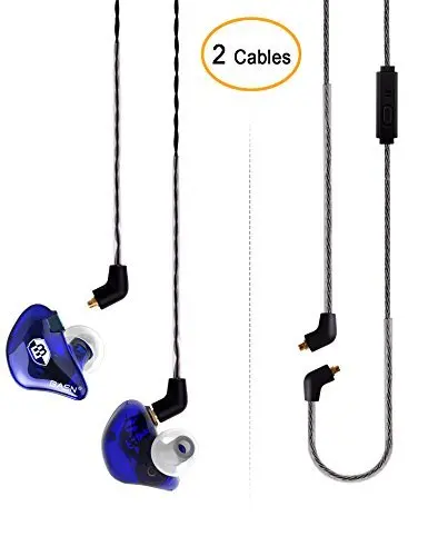 

BASN Bsinger+PRO Dual Drivers Earphones with MMCX Detachable Cables, Noise-Isolating in-Ear Monitor with Microphone and Remote