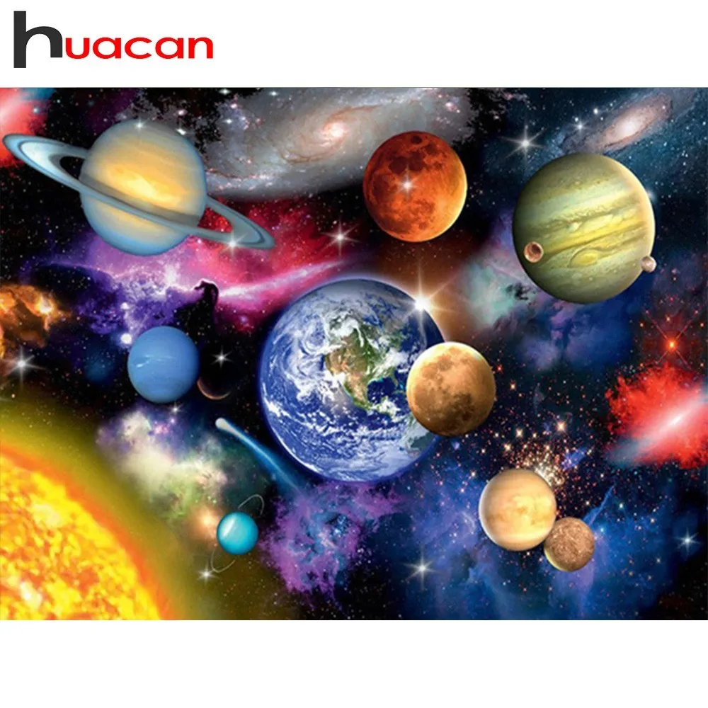 Алмазная вышивка Huacan космическая картина Стразы алмазная живопись
