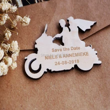 Мотоцикл сохранить дату, мотоцикл Свадебное приглашение, деревянный магнит, на заказ сохранить дату, мотоцикл Свадебный магнит, дерево ГУ