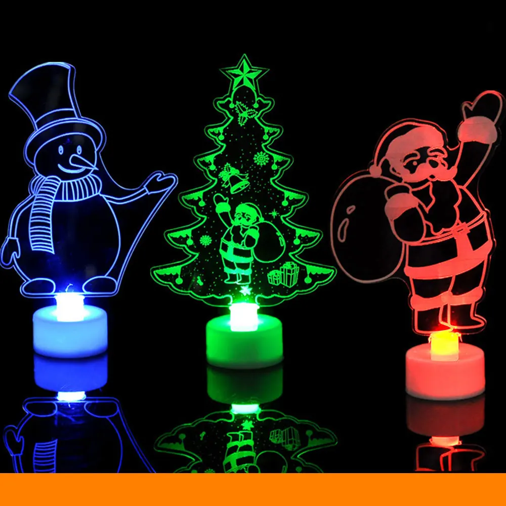 

Christmas Xmas Tree Children Night Light Toy Creative Colorful Santa Claus LED Kids Luminous Toys Gifts