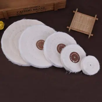 

50-100 mm White Cotton Lint Cloth Buffing Wheel Mirror Surface Finish Bench Grinder Jewelry Mirror Polishing Wheel Sewing Tools