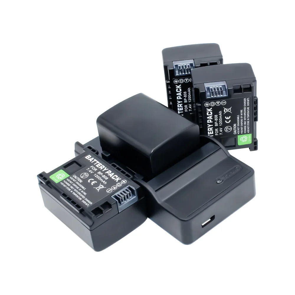 4 упаковочная батарея + USB зарядное устройство для CANON BP 808/809 XA10 фотокамера VIXIA HF G10