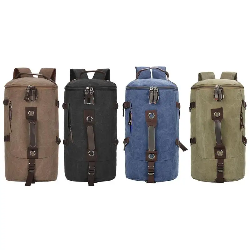 

2019 Casual Man Travel Rucksack Bag Large Capacity Backpack Male Luggage Boys Canvas Bucket Shoulder Bags Men Backpacks