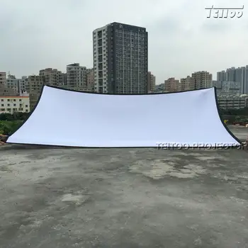

10x5m Portable Wall Mounted Matt White Canvas Folding Outdoor Projector Screen for LED LCD HD Movie Projection Display
