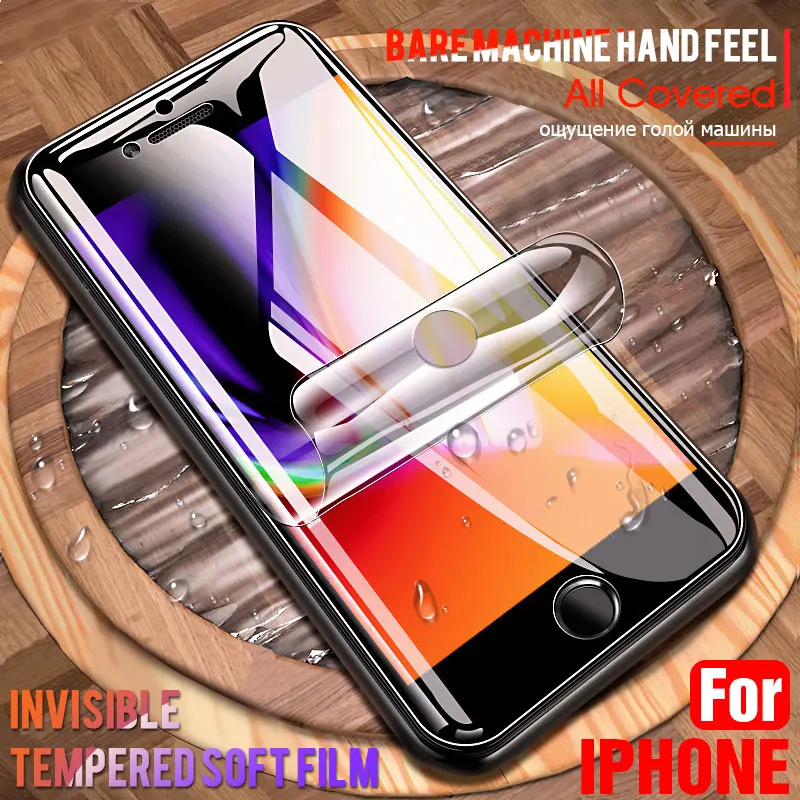 

Soft Full Cover Screen Protector For iPhone 6 6S 7 8 Plus X Hydrogel Film For iPhone 7 8 6 Plus XR XS Film Not Tempered Glass