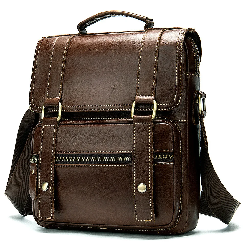 

Men Tote Bags Famous Brand New Fashion Man Cow Leather Messenger Bag Male Cross Body Shoulder Business Bags For Men