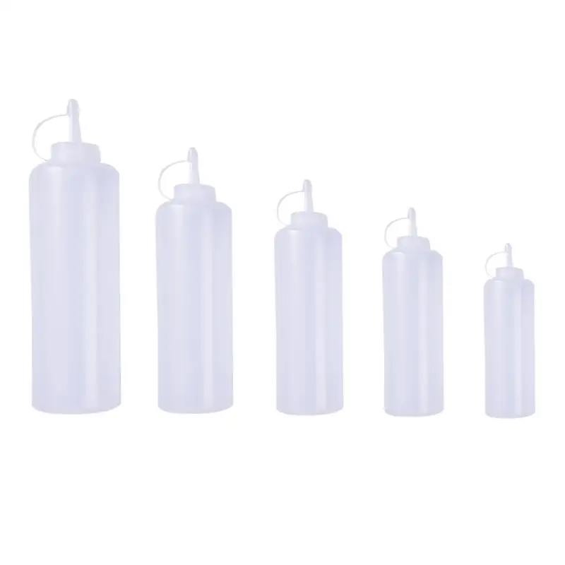 

Plastic Squeeze Bottle Condiment Dispenser Tomato Sauce Salad Dressing Mustard Safe Convenient Ketchup Cruet Storage Bottles