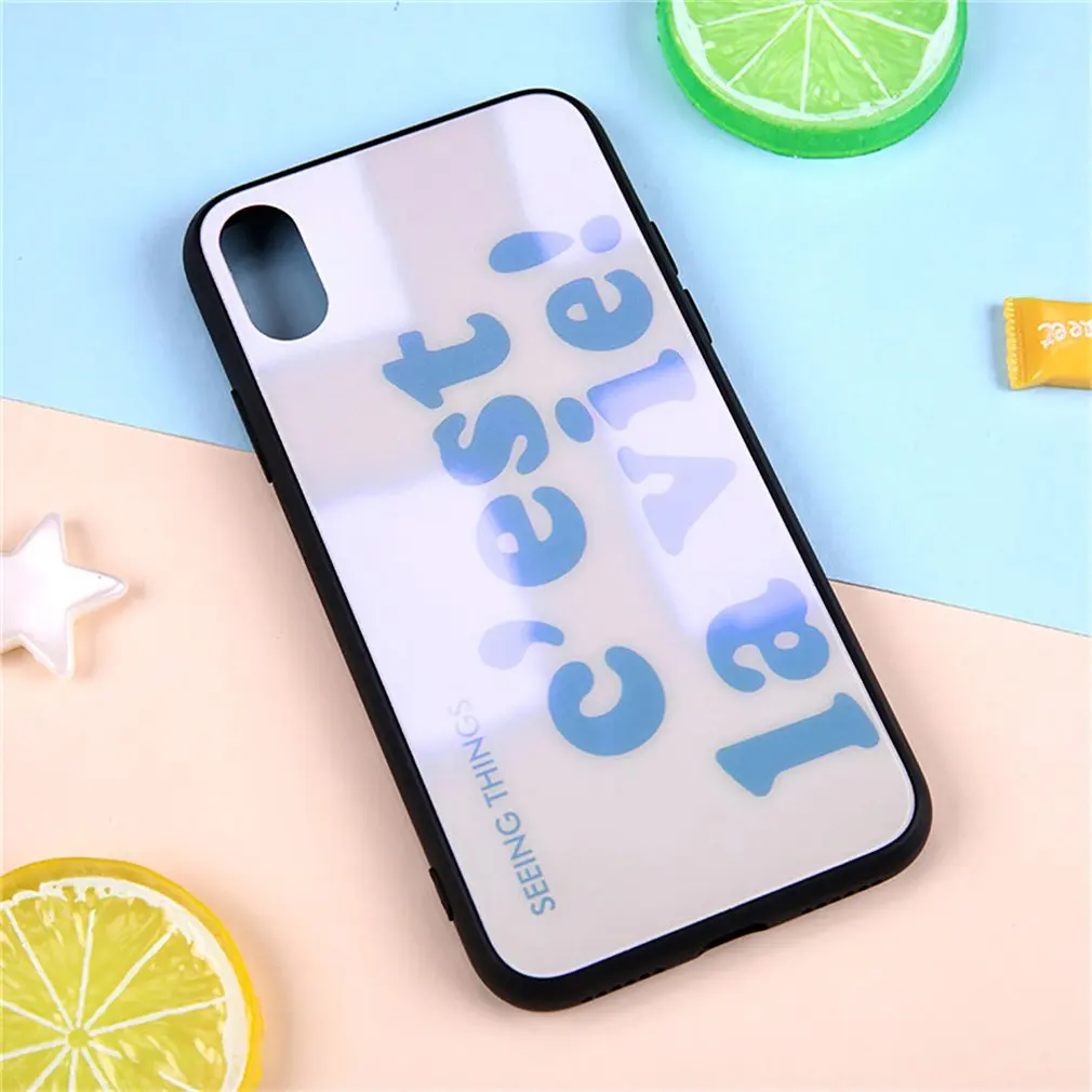 Simple English Letter Glass Phone Case Cover Shell Cellphone Case Protection Man Woman Fashion Accessories,Mobile Phone Simple English Letter Glass Phone Case Cover Shell Cellphone Case Protection Man Woman Fashion Accessories,Mobile Phone