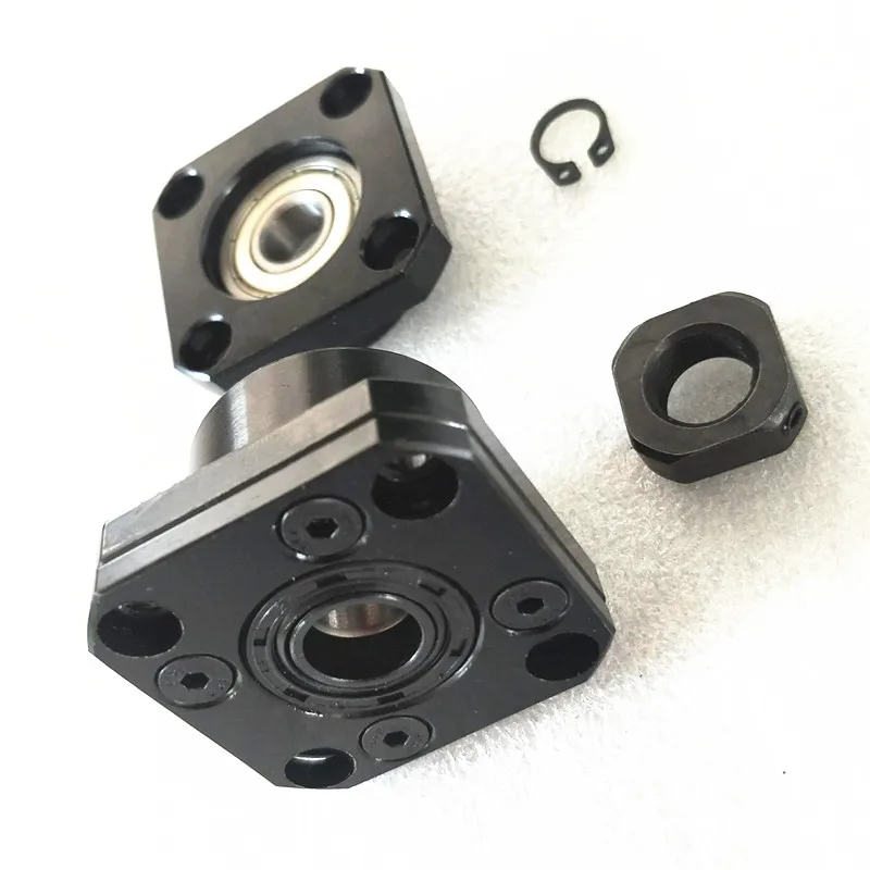 

High-quality FK12 FF12 ballscrew support match use SFU1604 SFU1610 SFU1605 ball screw end support cnc part 1set FKFF12 FK12FF12