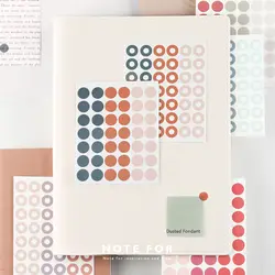 MyPretties Morandi цветные круглые этикетки, круглые наклейки в горошек, наклейки для планировщика, еженедельные наклейки на ежедневный график