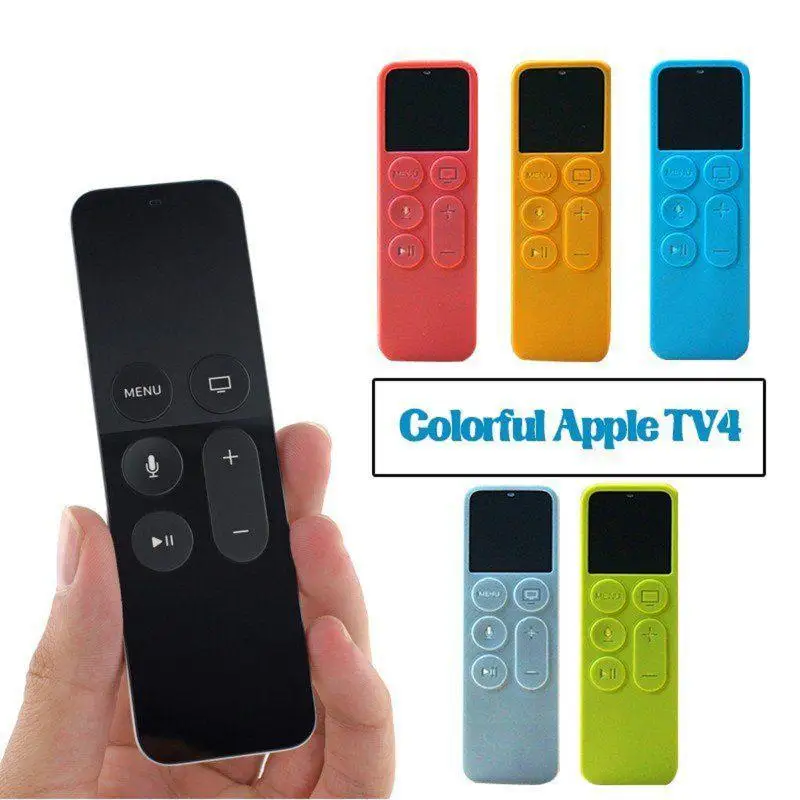 

Protective Case Cover Apple TV Silicone Dustproof Cover for Apple TV 4 cover protection home Storage Remote Control Holder