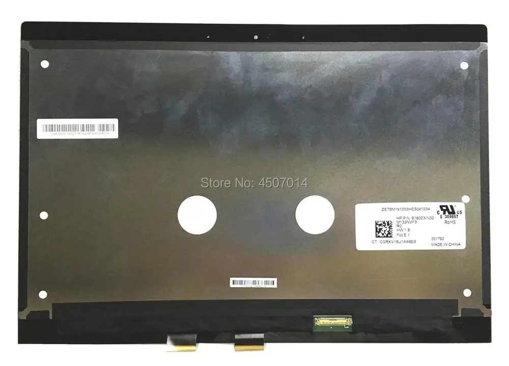 

Free Shipping 13'3''inch M133NVF3 R0 For HP Laptop Lcd Screen Touch Screen Digitizer Assembly no Frame