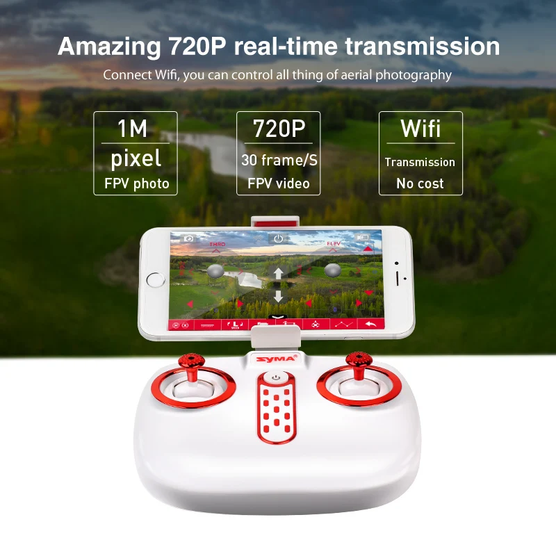 SYMA X5UW Drone with  Camera FPV WiFi HD 720P Real-time Transmission Quadcopter 2.4G 4CH RC Helicopter Dron Quadrocopter Drones