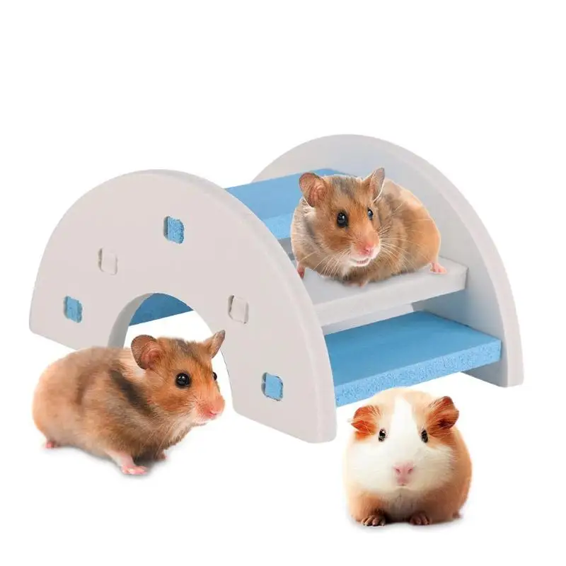 Cute Hamster Toys Wooden Ladder for Small Animals Pets Bridge Climbing ...