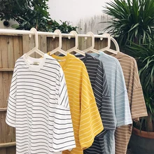 Летняя футболка Мужская модная полосатая Повседневная футболка с коротким рукавом Мужская Уличная Хип-Хоп футболка тренд дикие мужские топы M-2XL