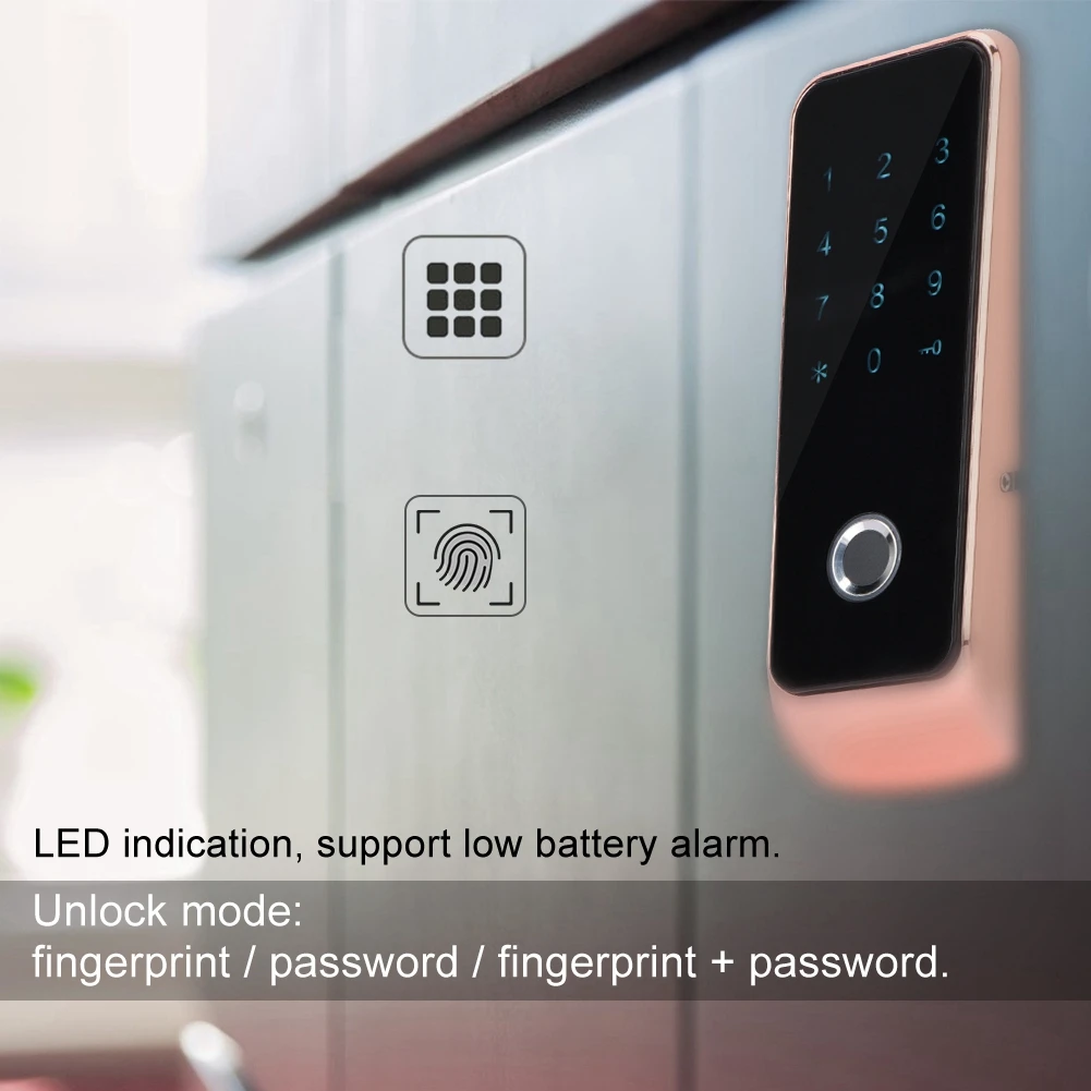 

Smart Digital Password Fingerprint Lock Wardrobe Cabinet Box Security Lock High Quality