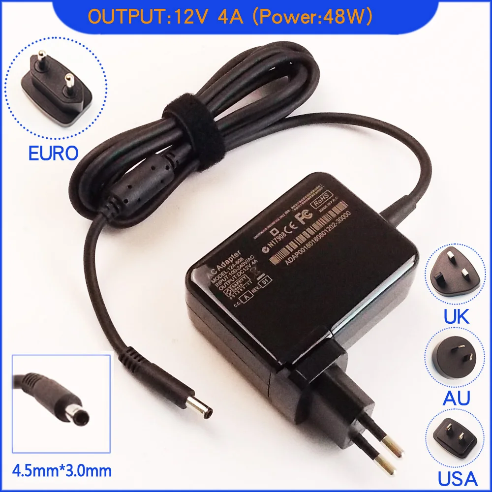 12v 4a Laptop Ac Adapter Power Supply Battery Charger For Microsoft