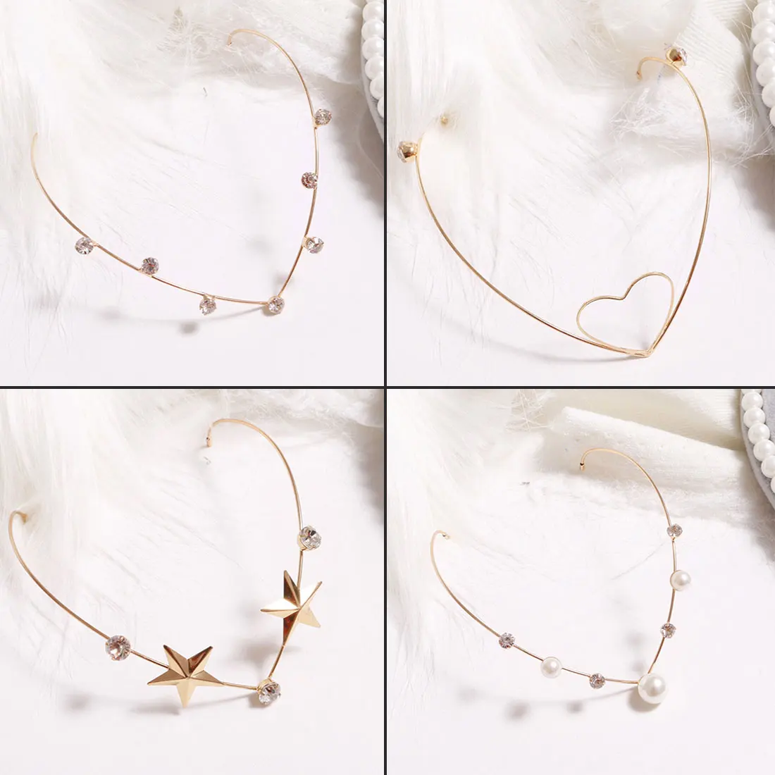 

Women Headbands For Crystal Alloy Hairbands Back Holder Headwear Girls Lovely Hair Band Hair Accessories