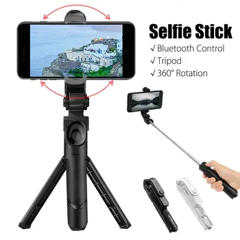 

Mini bluetooth Selfie Stick Foldable Handheld Tripod Monopod Remote Control Live Streaming Holder Stand For iPhone X 8 7 Plus