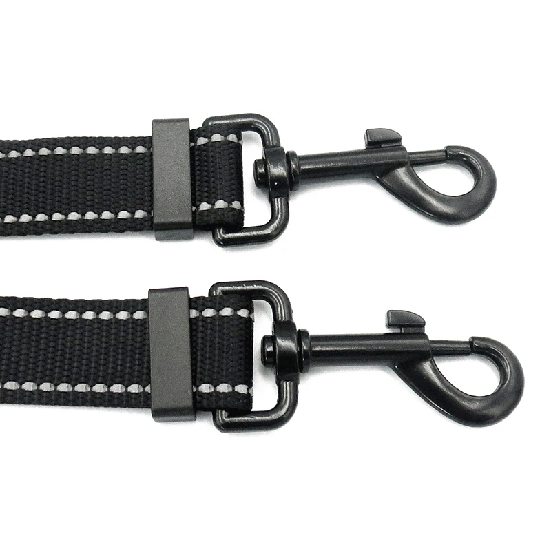 

Black Nylon 2 Way Dog Lead Splitter Twin/Double Coupler Leash Safely Walk 2 Dogs