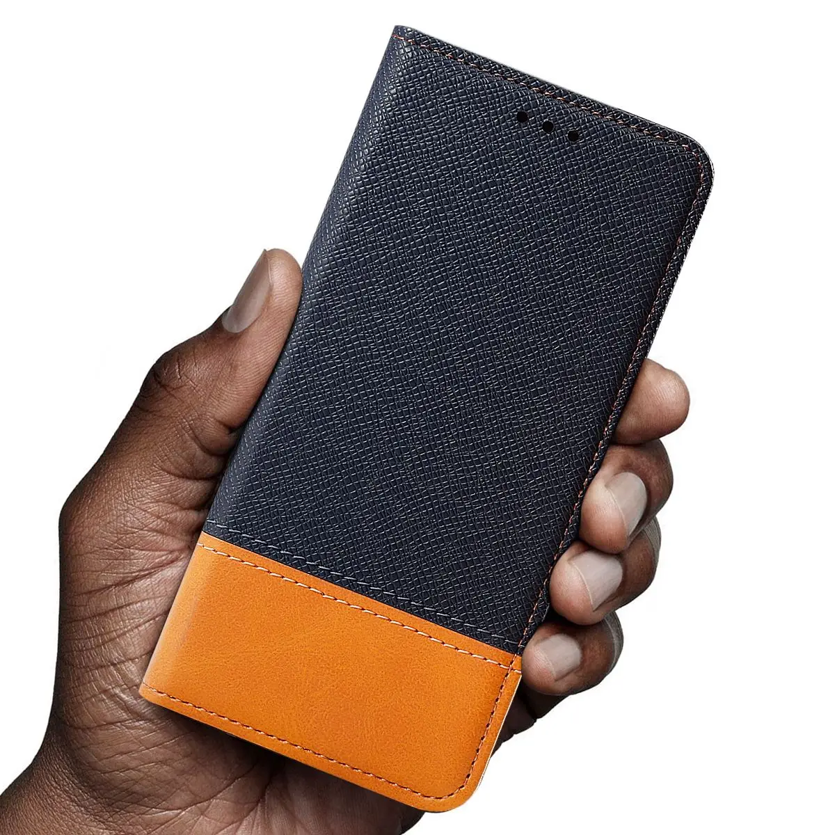 Из искусственной кожи чехол для Xiaomi Redmi Go контраст Цвет серии Флип Чехол бумажник