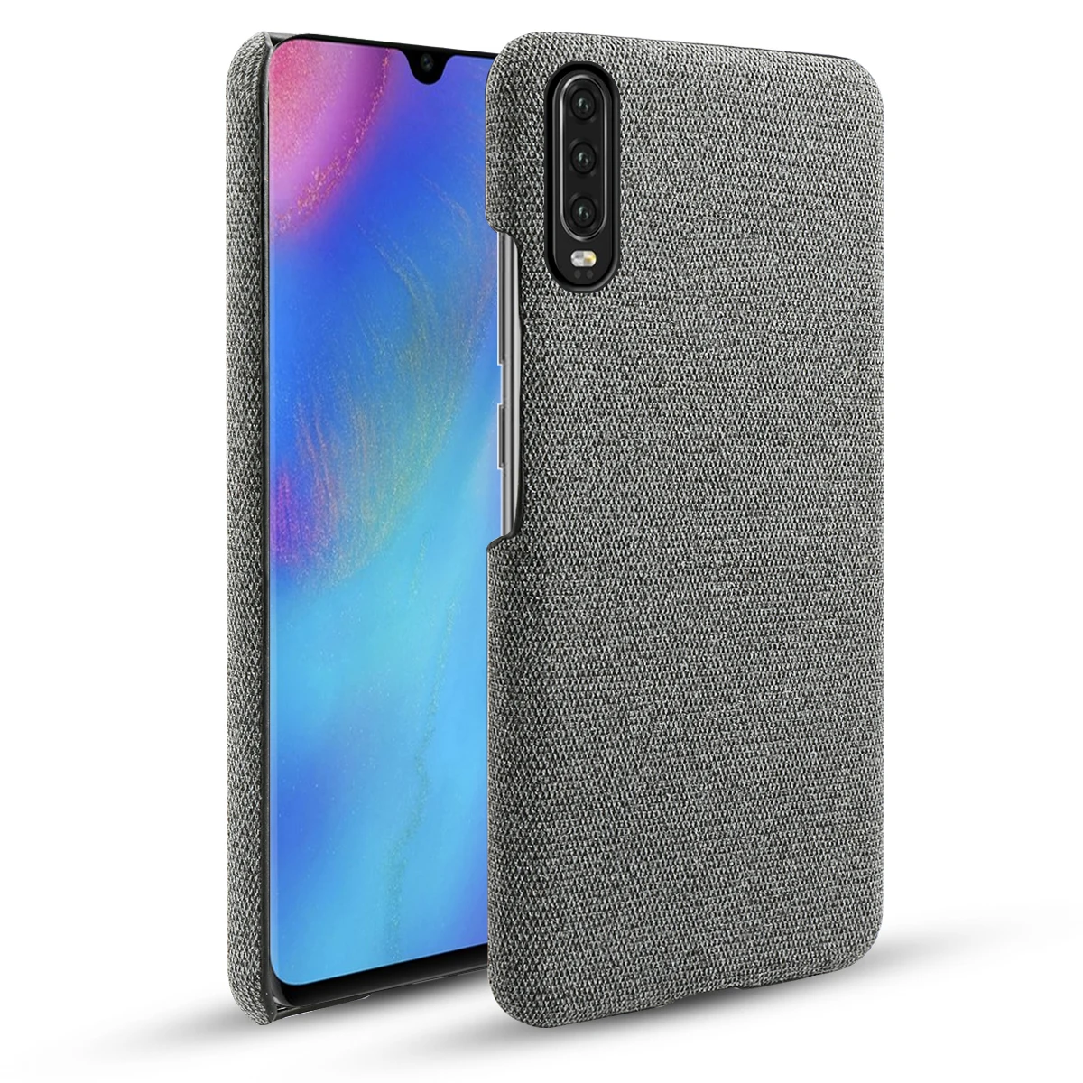 

TORUBIA For Huawei P30 P30 Lite Case Slim Retro Fabric Woven Cloth Anti-Scratch Hard PC Cover For Huawei P30 Case Shockproof