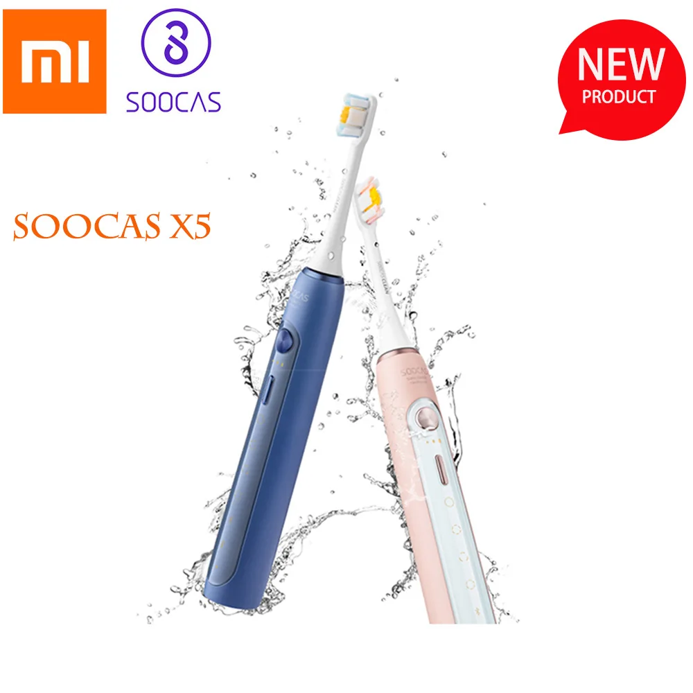 

Xiaomi SOOCAS X5 Sonic Electric Toothbrush Upgraded Adult Waterproof Ultrasonic Automatic Toothbrush USB Rechargeable For Home
