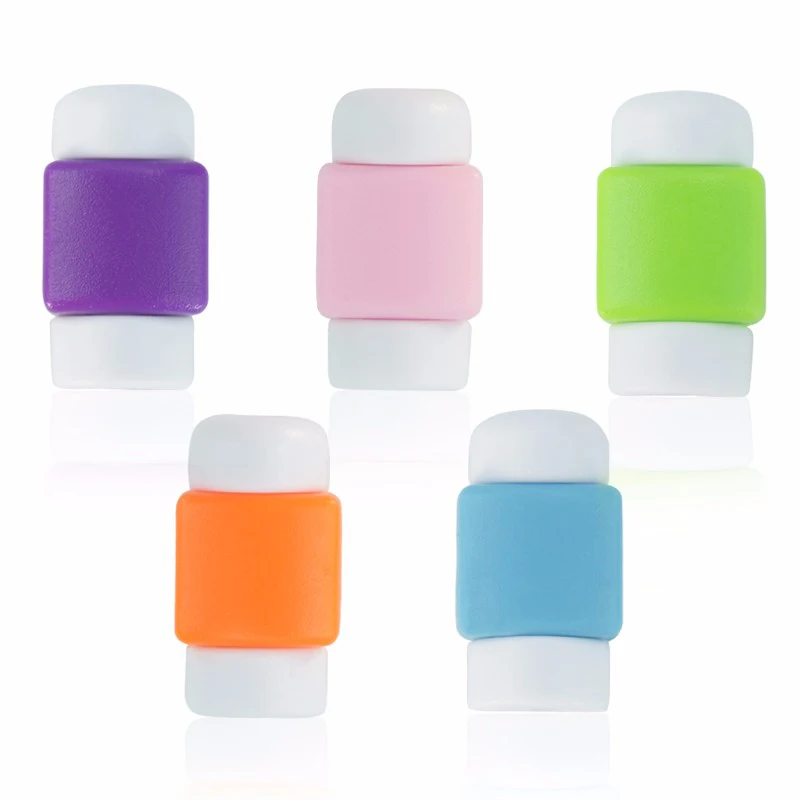 

10 Pcs Cable Protector Data Line Cord Protector Protective Case Cable Winder Cover for IPhone Xiaomi Samsung USB Charging Cable
