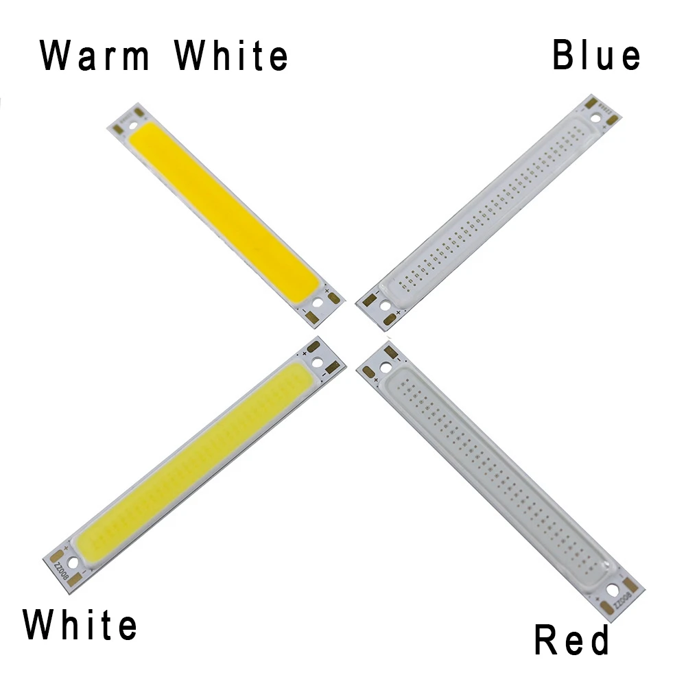 CLAITE 5 шт. 1 Вт 3 Вт светодиодный COB лампы Чип модуль бар полосы 60x8 мм для DIY светильник источник DC2-2.6V/DC3-3.7V