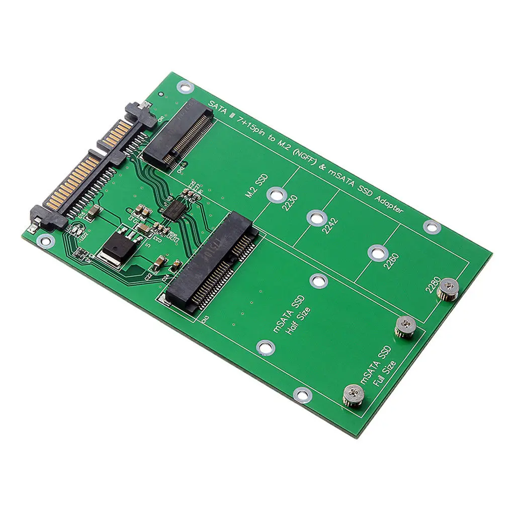 2 5 дюйма M.2 NGFF MSATA в 1 многоразовый SSD на SATA III конвертер карта|Адаптеры карт памяти| |