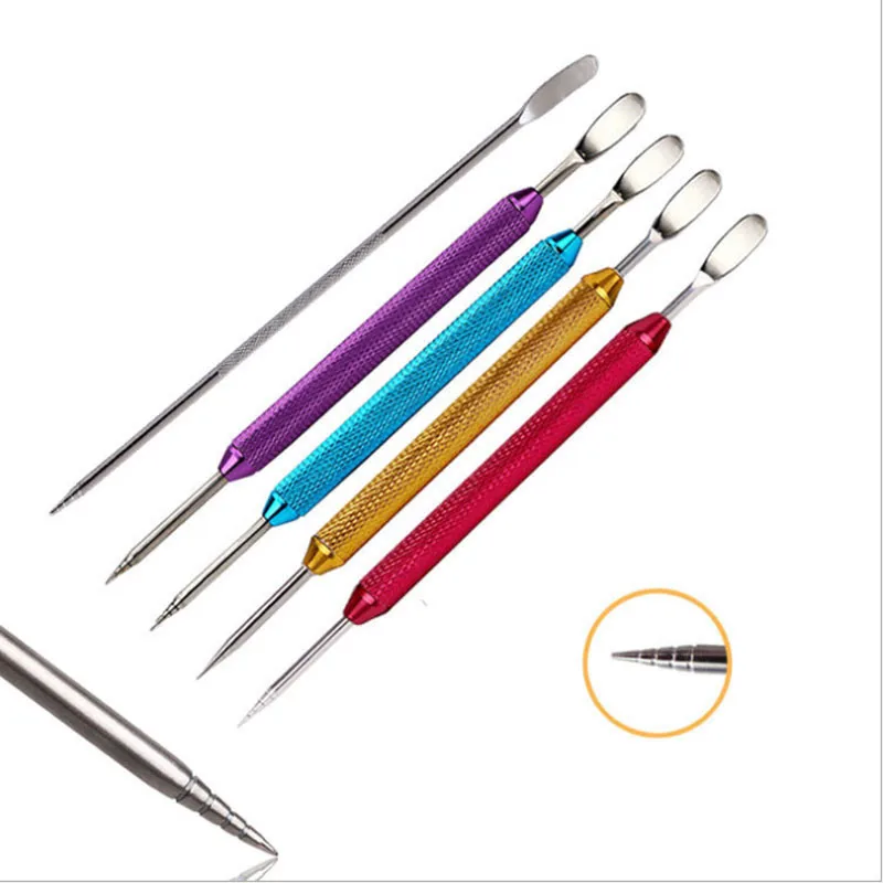 

Stainless Steel Colorful coffee Pull flower Art Pen Needle Cappuccino Latte Foam Spatula Barista Coffee Stick Decorating Tool