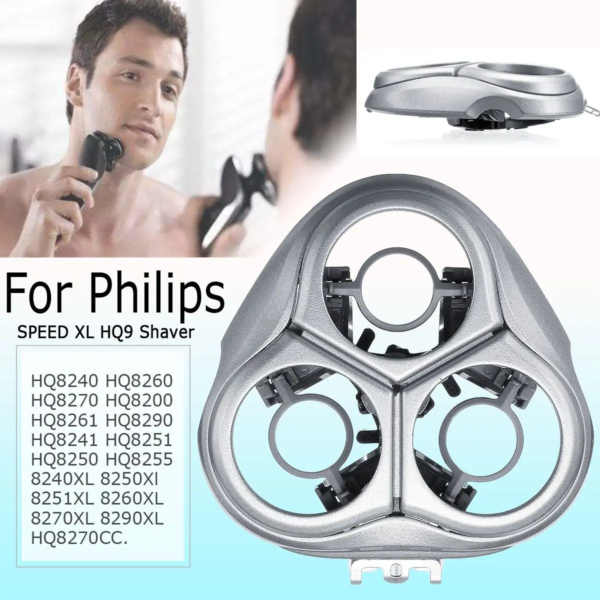 

Replacement Shaver Head Holder Frame for Philips SPEED XL HQ9 HQ8240 HQ8260 HQ8270 HQ8200 HQ8261 8270XL 8290XL HQ8270CC