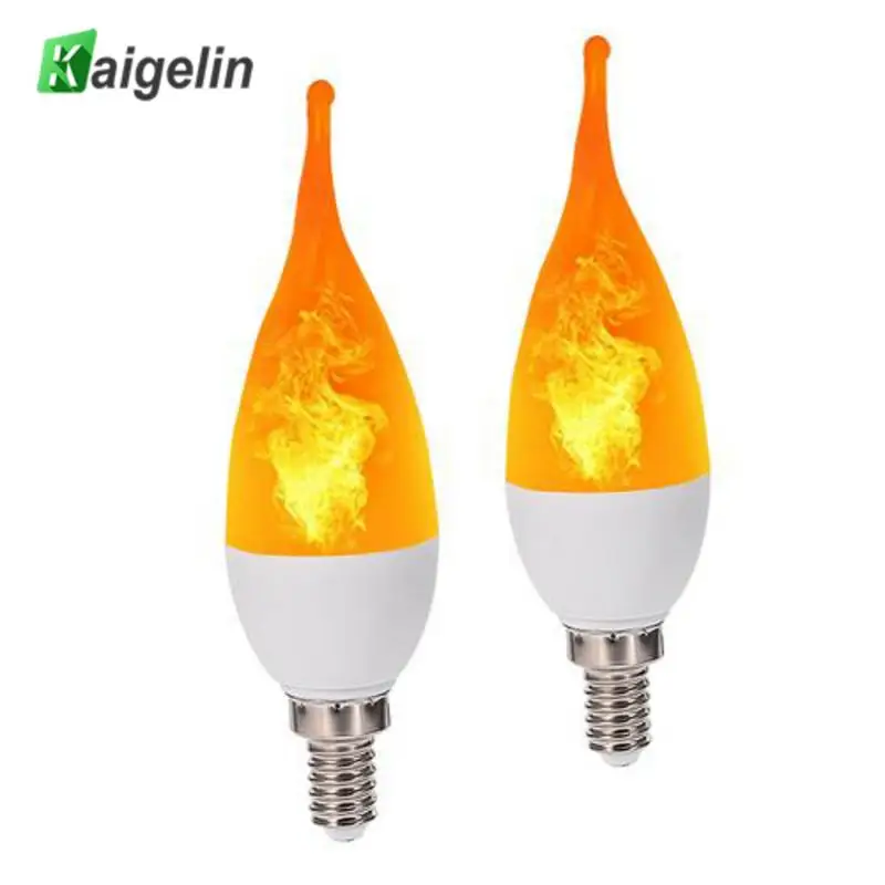 E12 Flame Bulb 85 265V LED Flame Effect Fire Light Bulbs Flickering