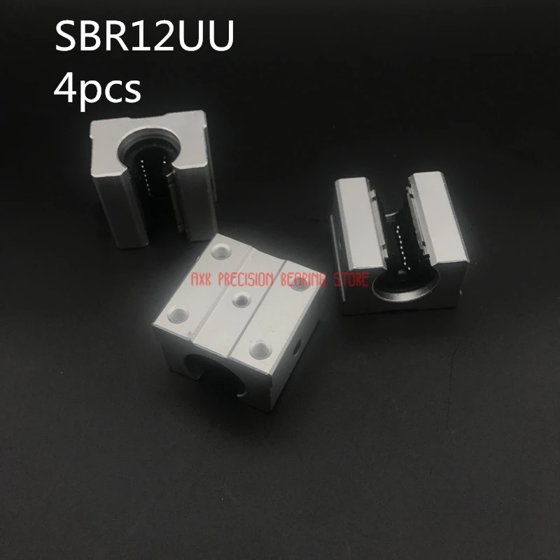Линейная направляющая AXK Cnc Router Parts 4 шт./лот Бесплатная доставка Sbr12uu 12 мм линейный