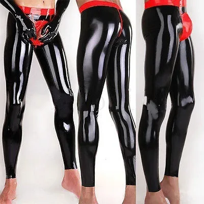 calça de latex preta