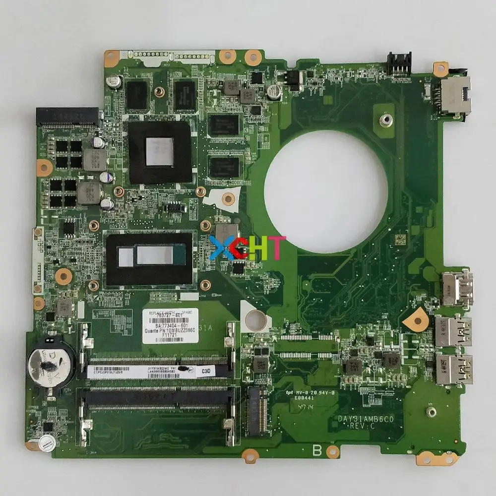 

763727-601 763727-001 763727-501 DAY31AMB6C0 w 850M/4GB w i7-4510U for HP 17T-K000 17-K Series Notebook PC Motherboard Mainboard