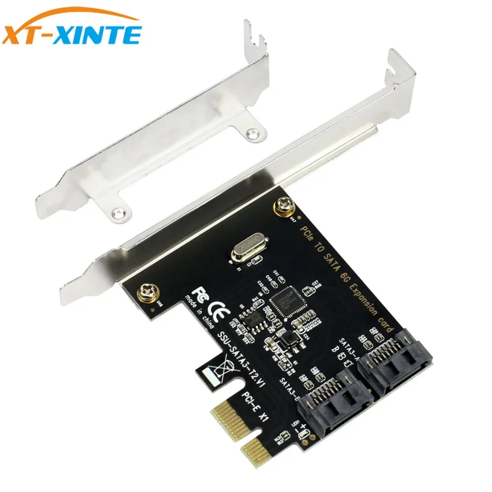 XT XINTE PCIe PCI Express на SATA 3 0 2 Port III 6G карта расширения адаптер PCIE контроллер карта|Платы