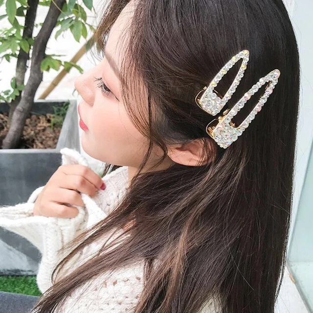 Newly 1 PC Girls Sweet Side clip Korean Simple Metal Hair clip Duckbill