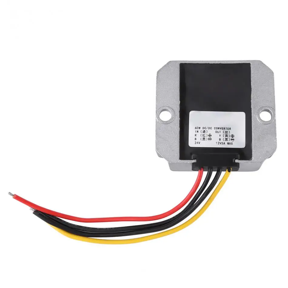 

DC-DC 24V To 12V 5A 60W Voltage Step Down Module Buck Power Supply Converter for Car Vehicle New