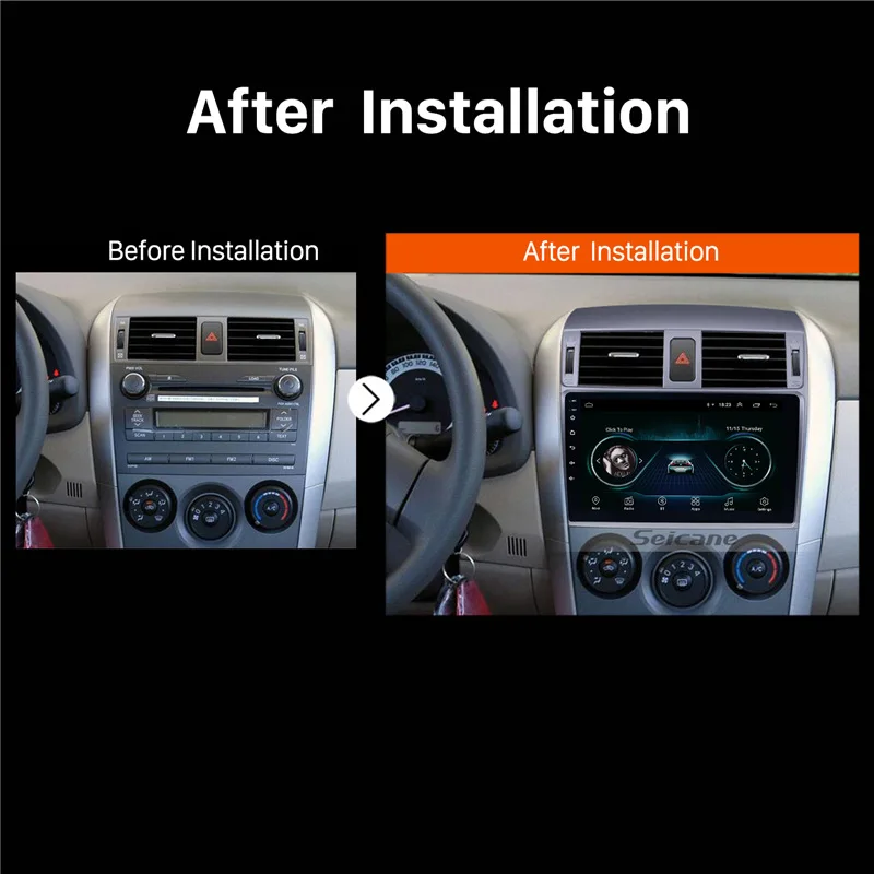 Автомагнитола Seicane мультимедийный проигрыватель 2din на Android 8 1 с Wi Fi для Toyota Corolla