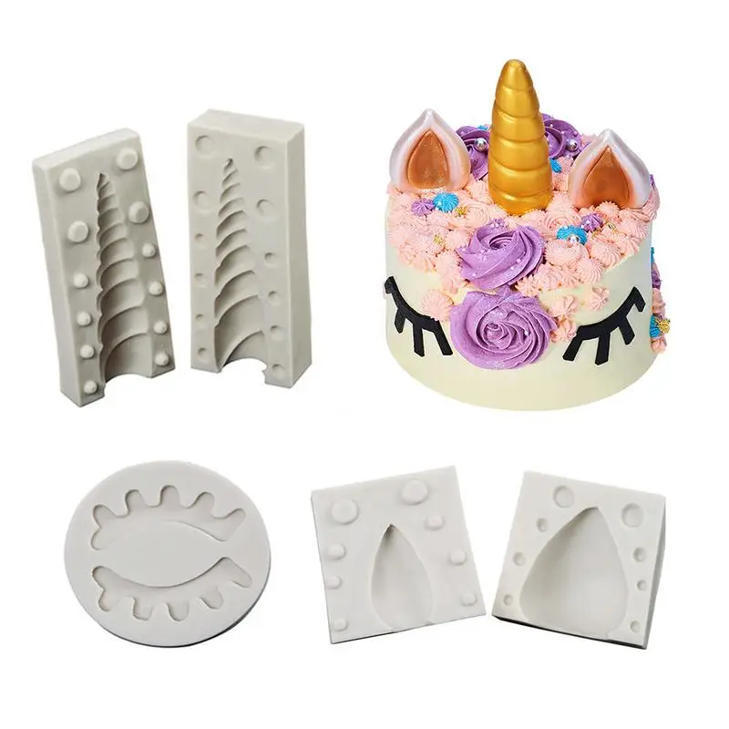 

3D Unicorn/Ear/Eye Silicone Mold Fondant Mold Cake Baking Children Birthday Cake Decorating Tools DIY Chocolate Gumpaste Mould