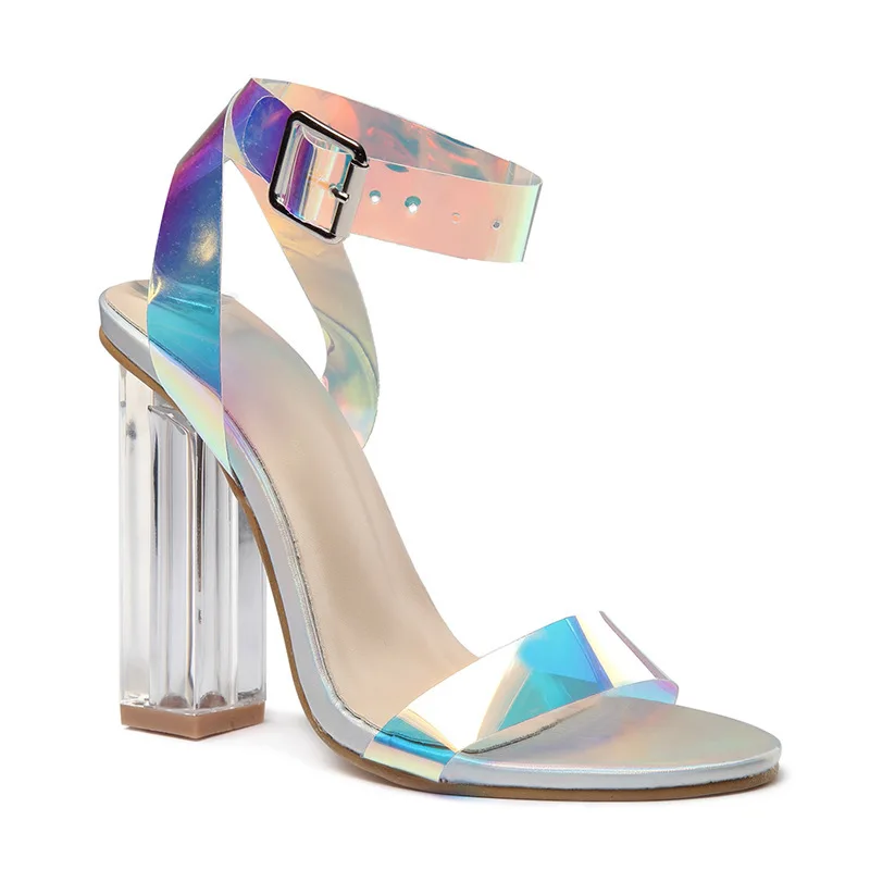

Will Code Sandals Woman Grace One Buckle High With Sandals Personality Colorful Women's Sandals