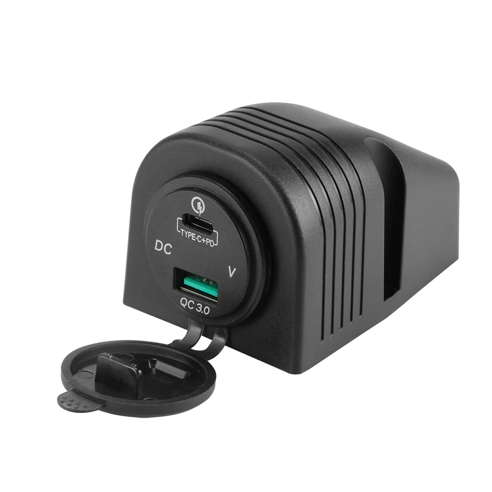 

Car Charger Tent Base Car Accessories Waterproof Tent USB Voltmeter Cigarette Lighter Tent for Truck Motorcycle Boat ATV