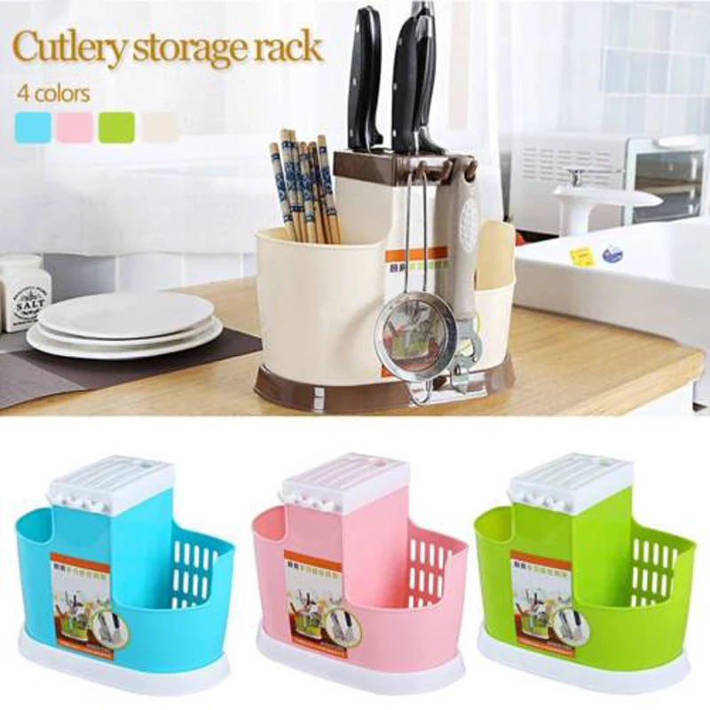 

Brand New Style Plastic Tableware Washing Drying Cutlery Rack Draining Holder Storage Kitchen Organizer