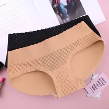 Элегантные женские поддельные попу мягкие трусы Низкая талия Корректирующее белье нижнее белье лифт увеличитель бедер ягодиц бесшовные трусики
