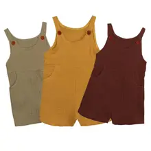 Pudcoco/детский хлопчатобумажный Боди без рукавов для маленьких мальчиков и девочек; комбинезон; одежда; Sunsuit